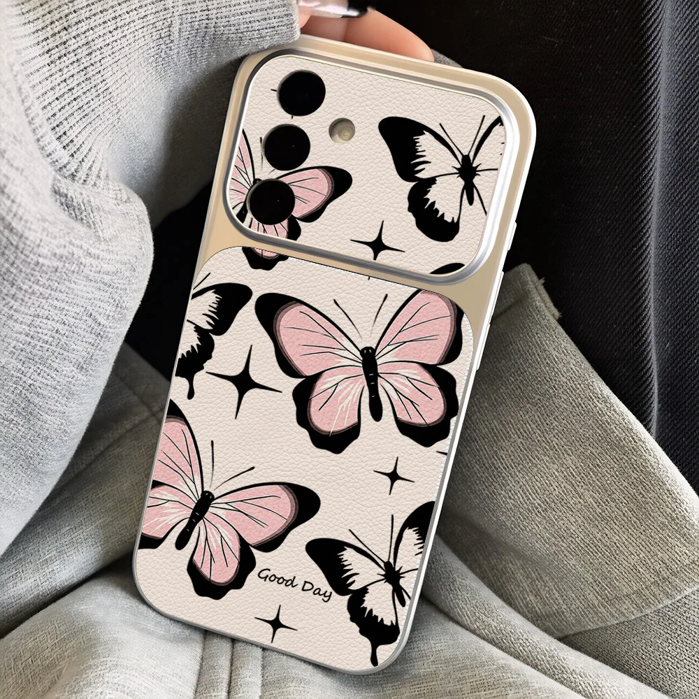Leder-Schmetterlingshülle für Samsung A57 5G A56 A55 A17 A16 A15 A54 A53 A37 A36 A35 A07 A27 S26 Ultra S25 Plus S23 S24 FE Cover