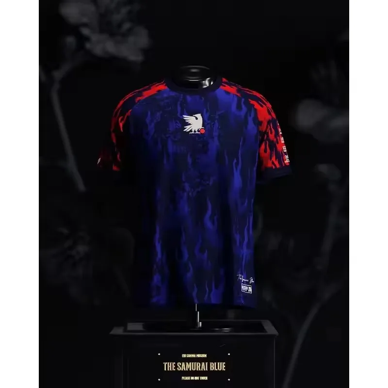 Samurai Culture Japan Retro Flame Theme Jersey for Soccer Fans Men Women Kids Athleisure T-Shirt Summer Casual Streetwear Top