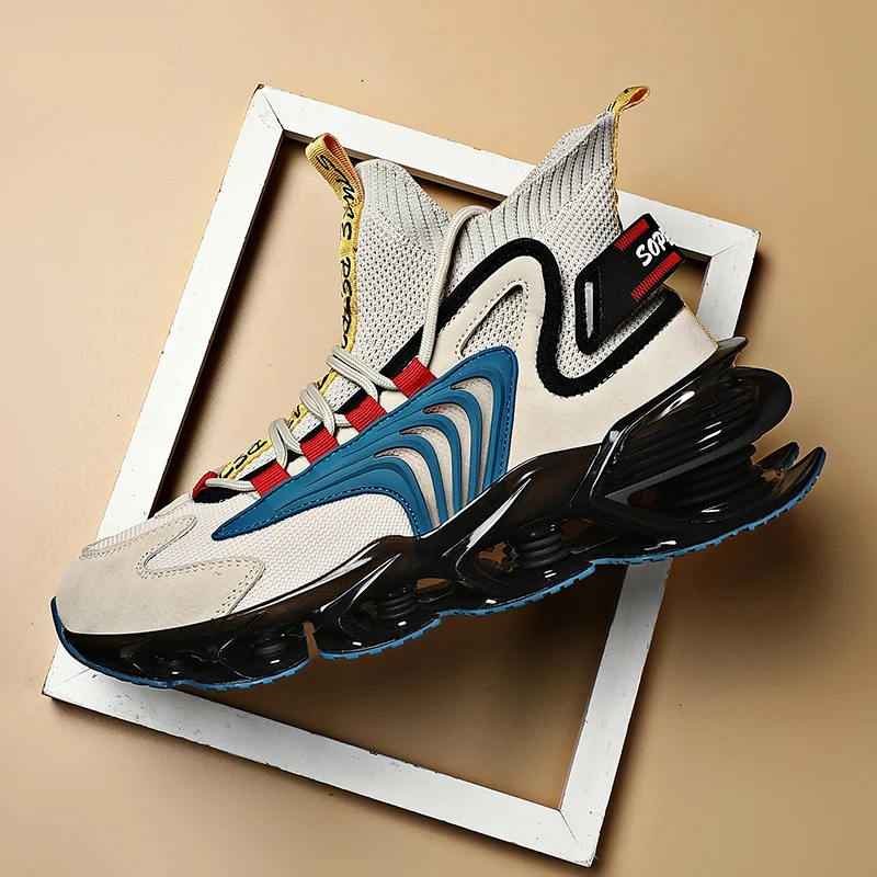 

Men's Sneakers Shoes for Men 2024 Autumn High ElasticTenis Breathable Male Casual Sports Fitness Running Shoes Footwear