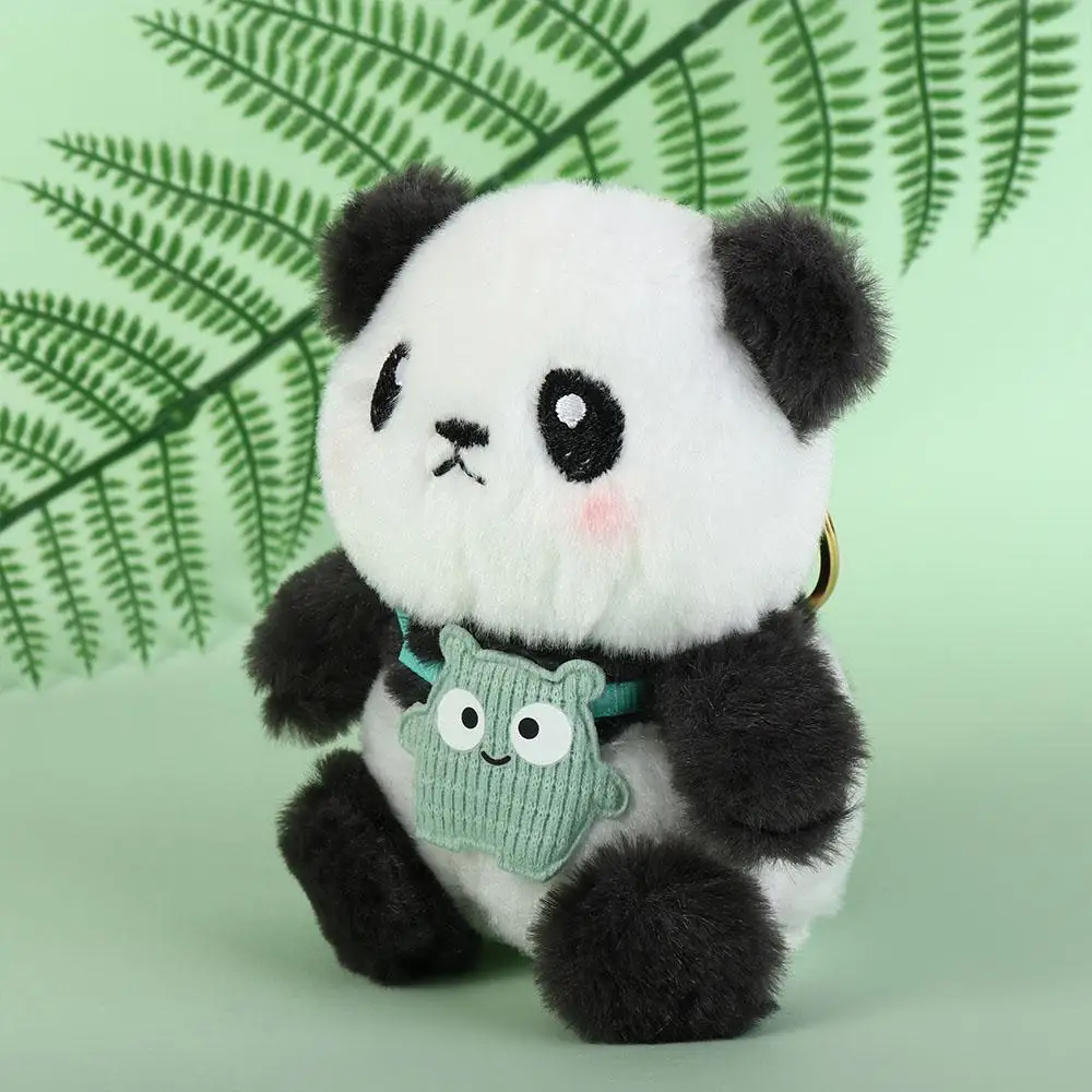 Plush Animal Keychains Cute Panda Doll Keyrings Creative Car Keys Accessories Couple Keychains Bag Kawaii Pendant Charms