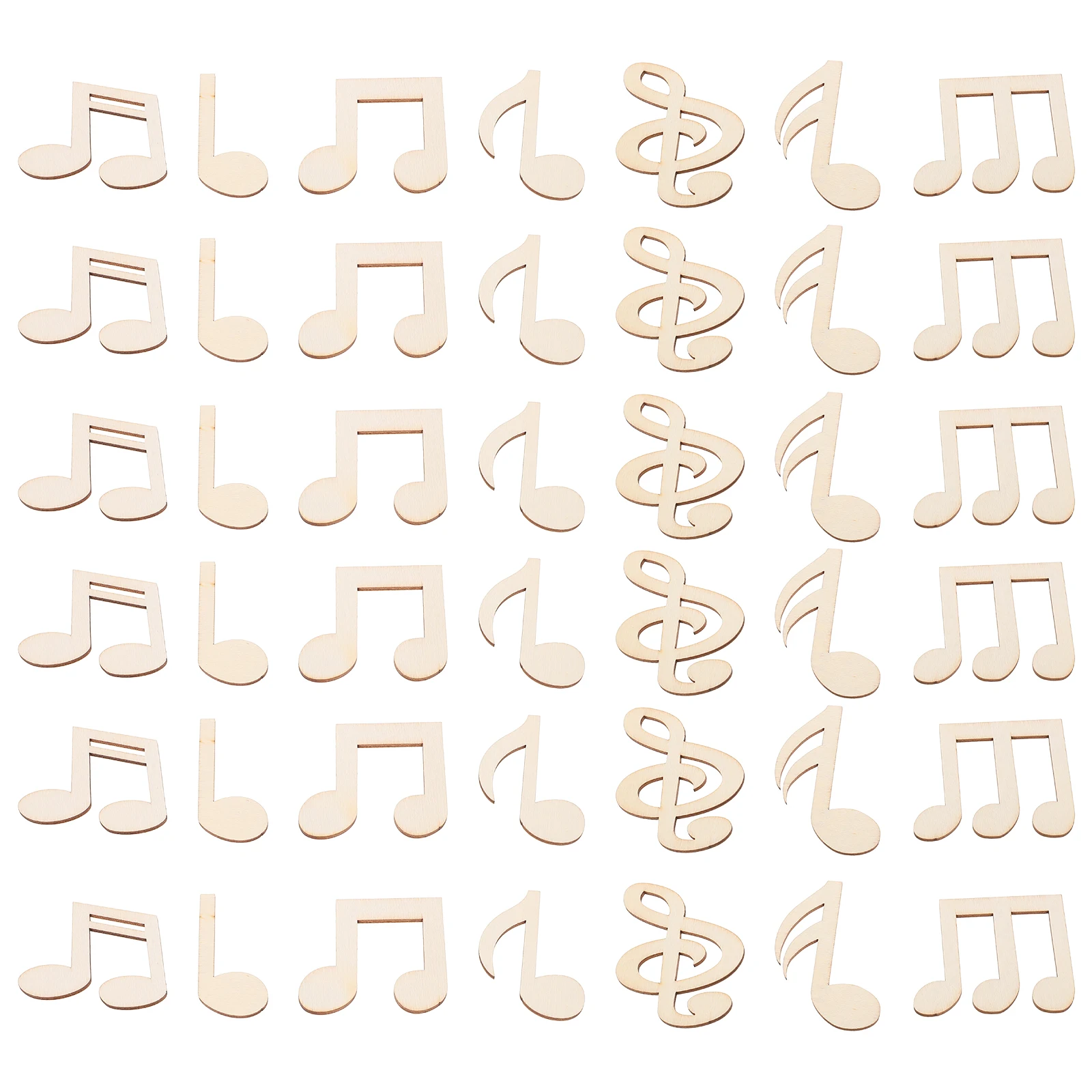 

50 Pcs Music Note Decor 55MM Wooden Home Decor Wood Ornaments DIY Craft Unfinished Slices Home Party Christmas Ornaments