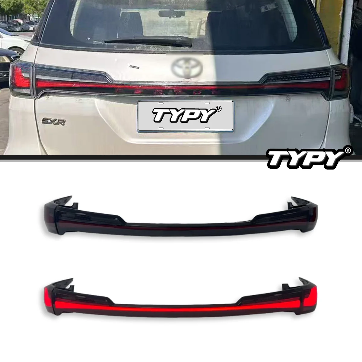 

TYPY New LED Car Taillights For Toyota Fortuner 2016-2021 Taillight Signals Auto Accessories Dynamic Turn Running Lights