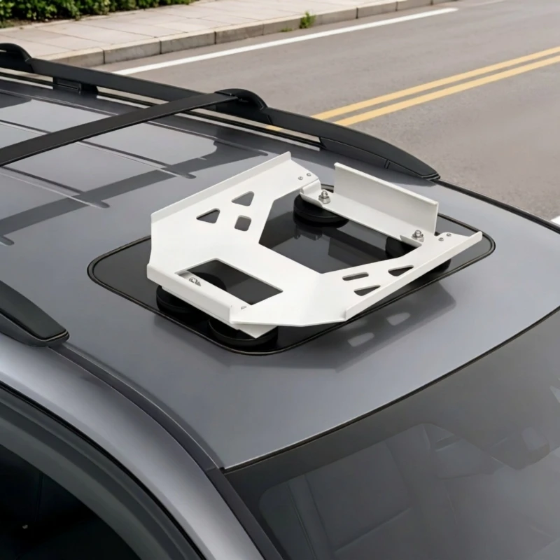 In-Vehicle Satellite Device Mount with Attachment, ABS Open-Frame Housing, Four Round Contacts, and Separate Base F19E
