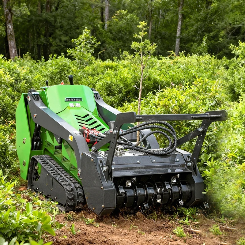 Mini Skid Steer Loader Forest Mulcher Lawn Mower Wheel/Tracked Lightweight Core Including Motor/Engine Easy