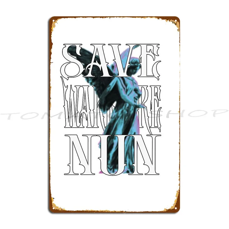 The  Badass Beatrice Warrior Nun Masked Metal Plaque Living Room Club Pub Mural Customize Custom  Tin Sign Poster