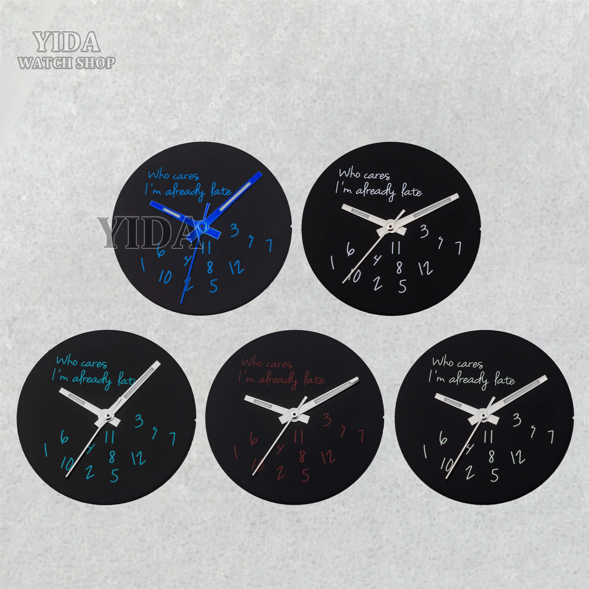 28,5 мм NH35 циферблат часов стерильный циферблат зеленые светящиеся стрелки часов для механизма Datejust NH36 я уже поздно аксессуары для часов