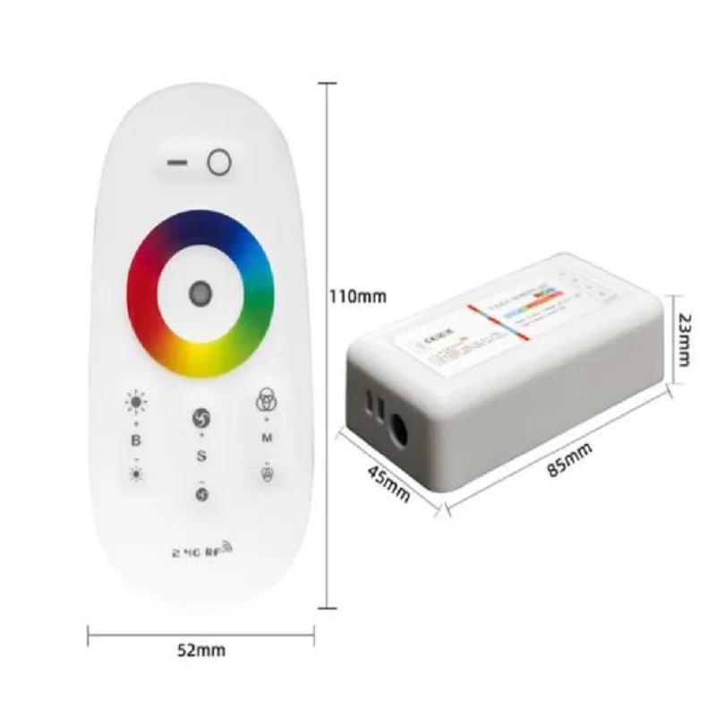 EOSOTE Touch Screen LED Controller 12V 24V RF Remote Control For RGB RGBW Led Strip Lights Wireless Wifi Speed Tape Dimmer