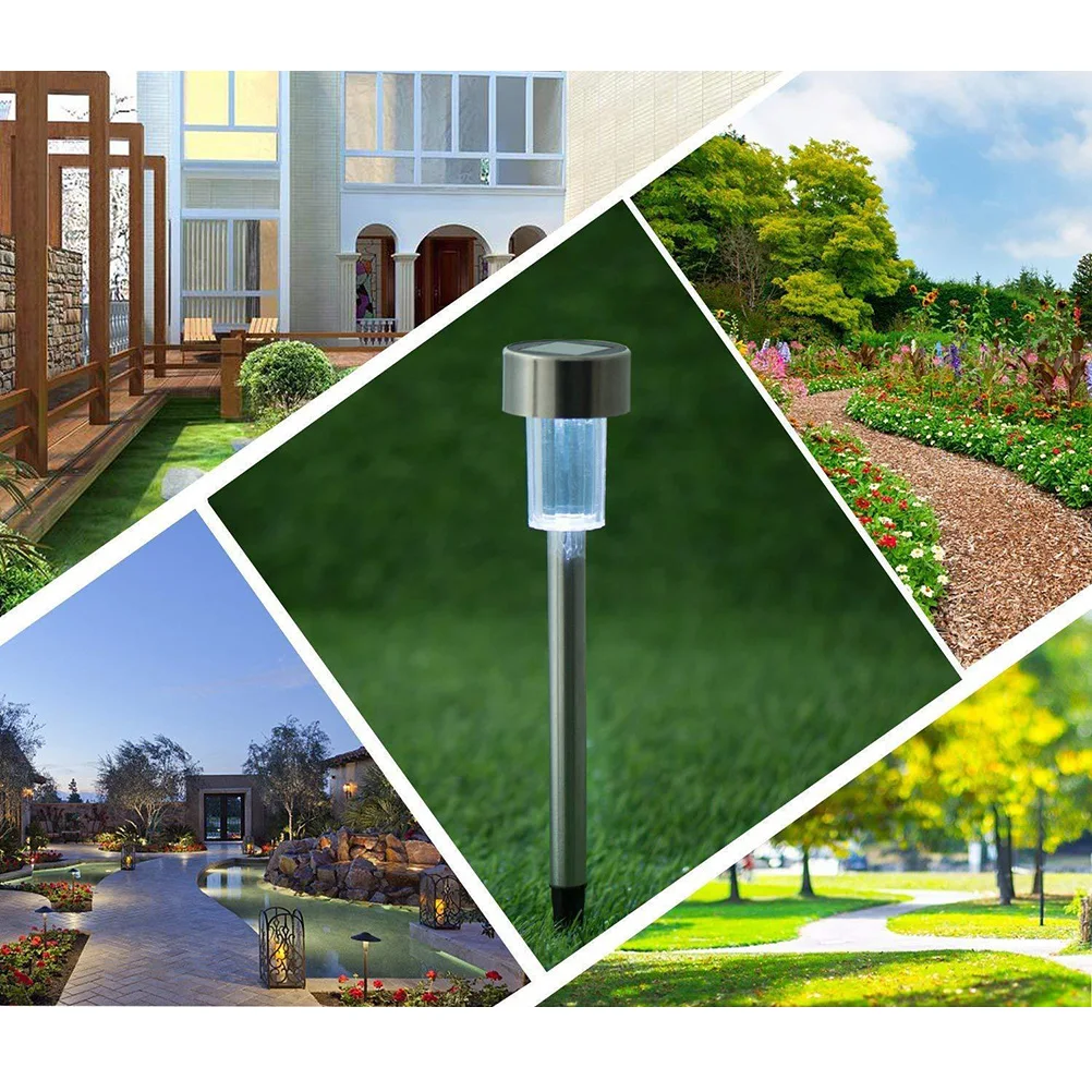 

10pcs Solar Powered LED Garden Lights Waterproof Outdoor Yard Black Stakes Decorative Landscape Lighting for Pathways Pool Patio