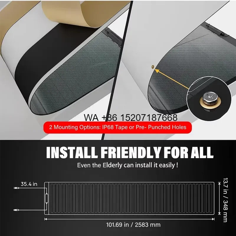 Wmwmnu 360 Degree Curl Capability 70W 100W 270W 360W 460W 500W CIGS Flexible Thin Film Solar Panel for Boat RV