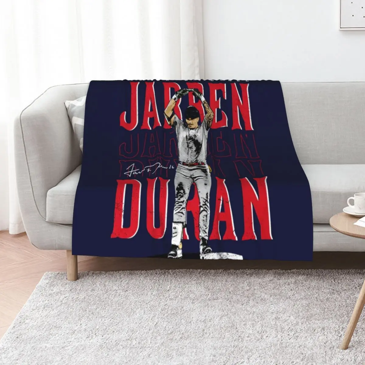 Jarren Duran Boston Repeat Throw Blanket Lightweight Warm Blanket for Indoor Outdoor Use