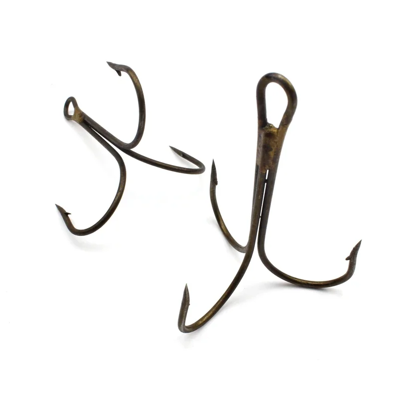 20pcs 12/0 14/0 model three anchors treble hook triple hook without feather naked barbed hook pike fishing tackle Free shipping