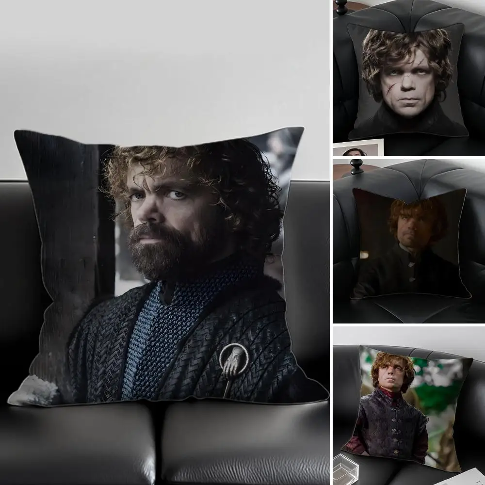 T-Tyrion Lannister Cushion Cover Pillow Case Soft Friendly Fabric & Concealed Zipper