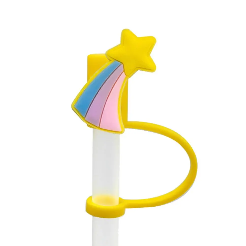 Silicone Cartoon Straw Tips Cover Dust-proof Kitchen Tool Drinking Dust Cap Straw Plug Tips Cover Splash Proof Plugs
