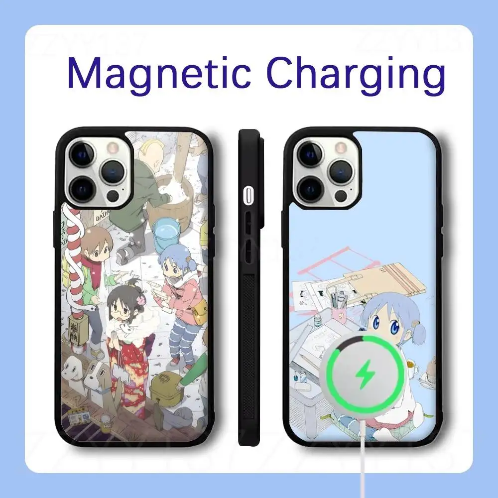 

N-Nichijou Anime Phone Case For iPhone 16,15,14,13,12,11,Pro,Max,Plus,Mini,SE Magsafe Magnetic Wireless Charging