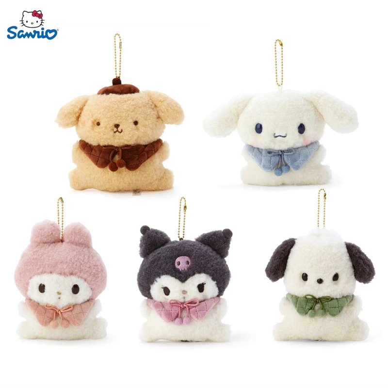 Kawaii Anime Split Kulomi Melody Split Series Doll Cartoon Pochacco Cinnamonroll Doll Bag Pendant Children's Toys girls gifts