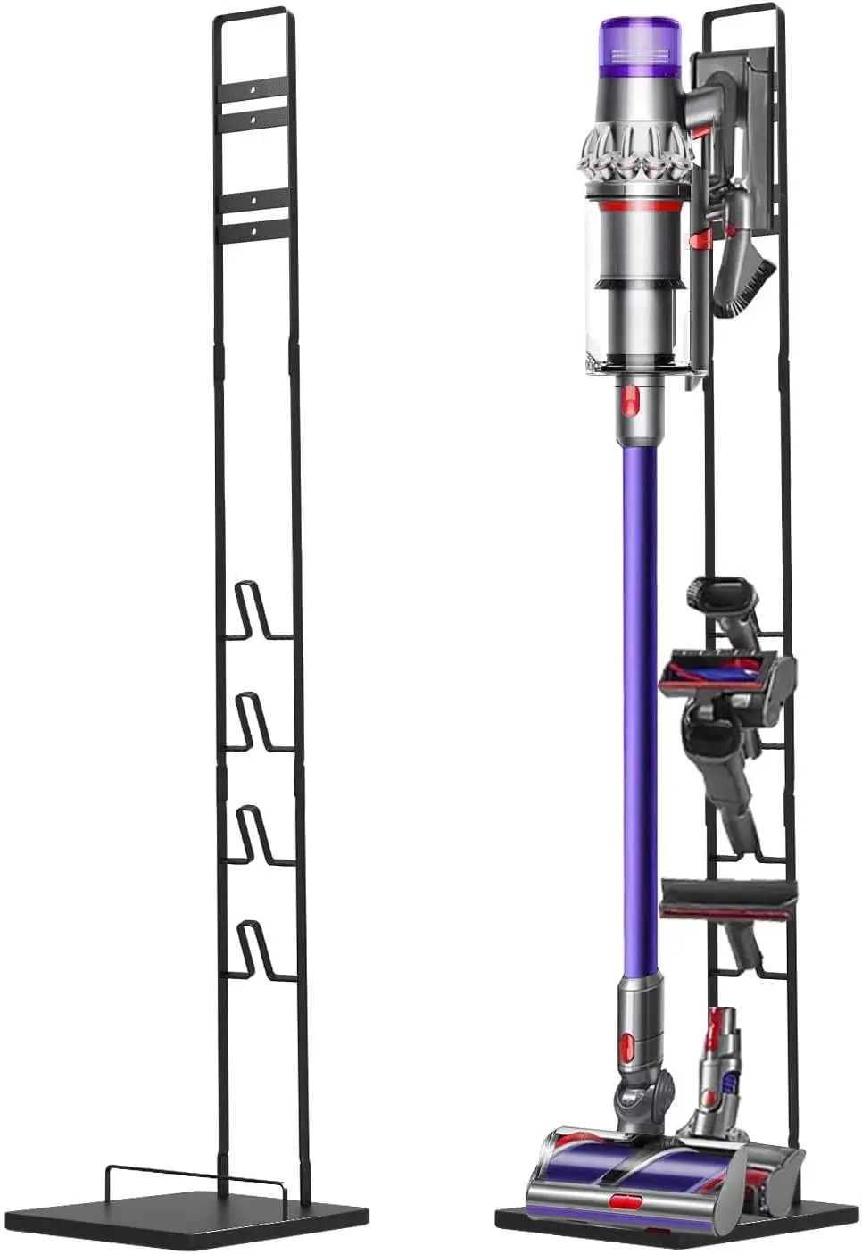 

Устойчивая металлическая вакуумная подставка для беспроводных пылесосов, совместимая с моделями V6–V11 и аксессуарами.
