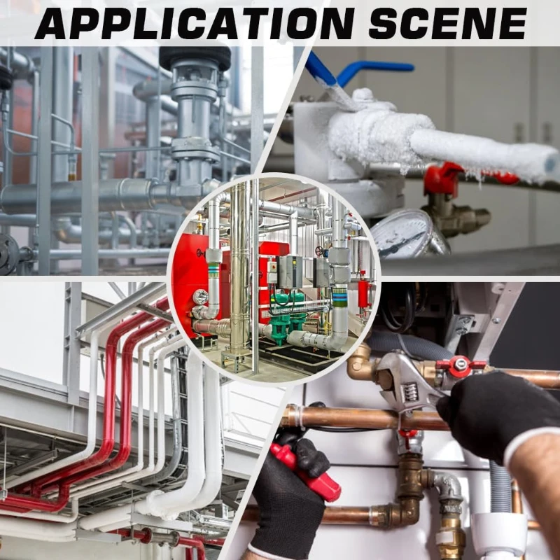 Kit di isolamento per tubi fai-da-te 5mm/10mm Nastro adesivo isolante in foglio di alluminio Foiled autoadesivo per uso di protezione del tubo dell'acqua