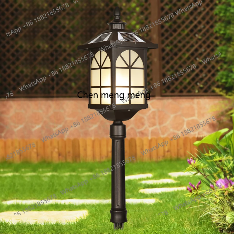 Solar floor lamp Garden floor lamp LED outdoor waterproof garden household plug-in grass floor