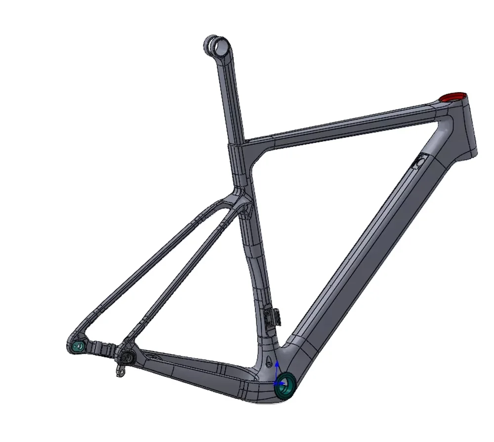 

2023 New Design Toray T1000 Carbon Fiber 700*45C Hidden Cable Frame Cyclocross Gravel Bike Frameset