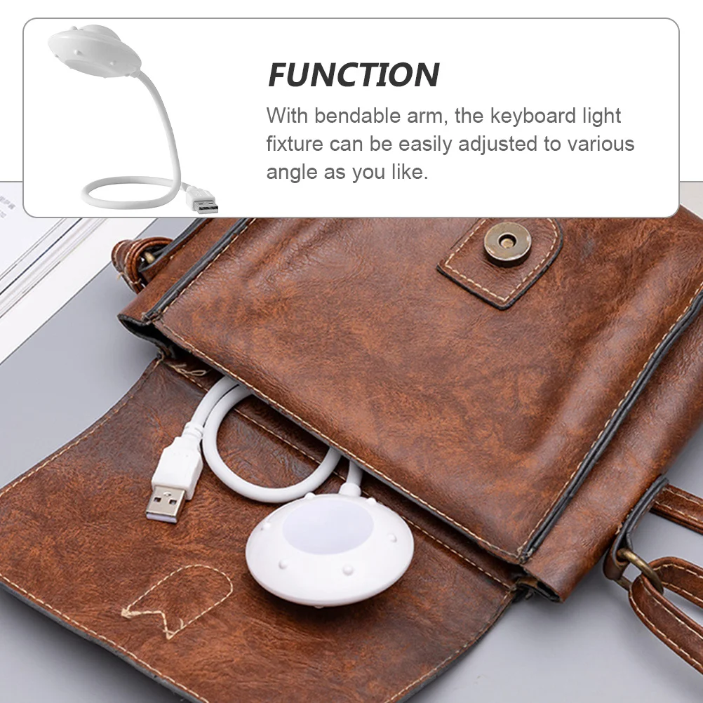 Lámpara de lectura USB, luz LED de cuello de cisne flexible para ordenador portátil, teclado, luz nocturna, protección ocular portátil