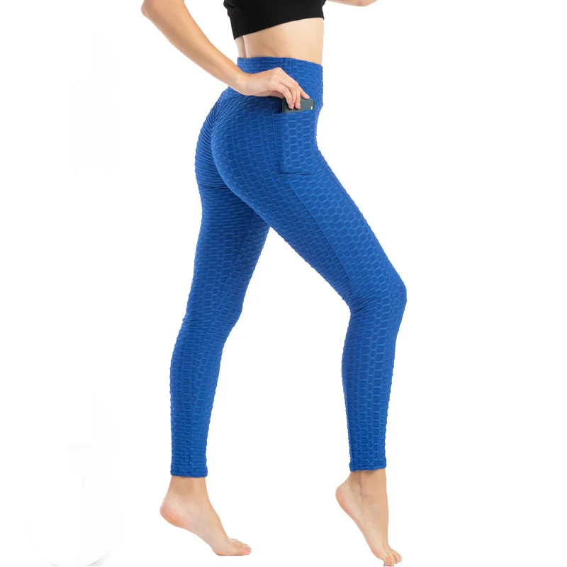 Women Pocket Bubble Fitness Leggings Image 20