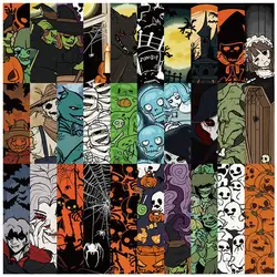 30pcs Halloween Bookmarks Set Pumpkin Ghost Witch White Paper Card Memo Page Marker for Books Unique Reading Gift A7724