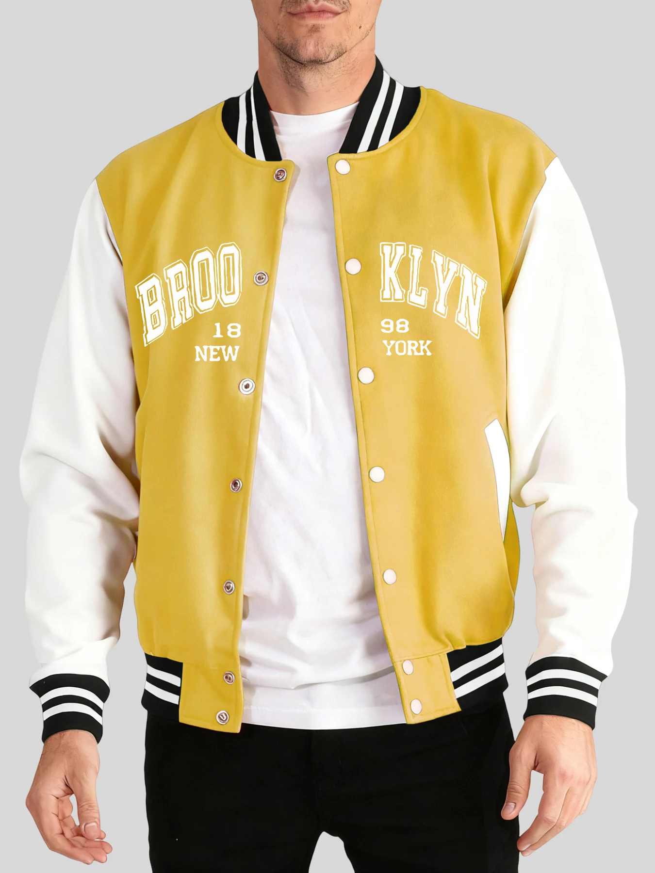 

Brooklyn 1848, Нью-Йорк, бейсбольный трикотаж с буквенным принтом, мужские спортивные куртки на пуговицах, большие размеры, ретро, Veste, уличная осенняя мужская одежда