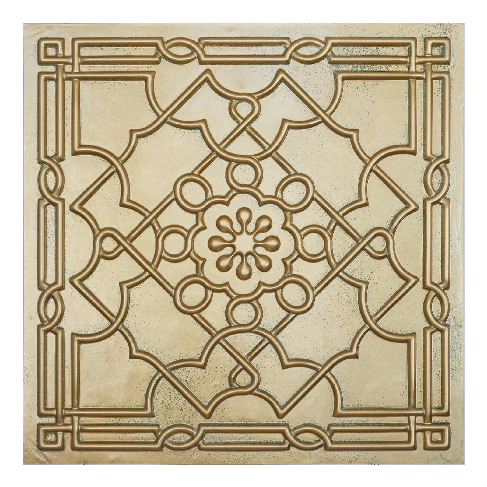 Decorative tin wall tile, Easy to Install PVC Panels, for Office Reception PL09 Brass verdigris 10pcs