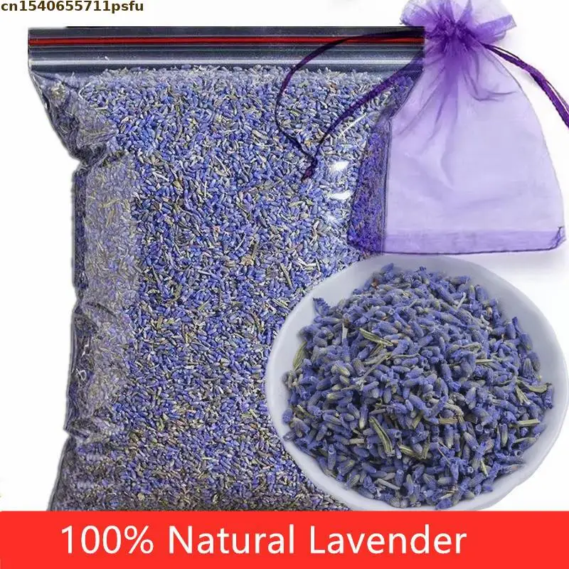 100% Natural Dried Flowers Lavender Buds With Bags Fragrant Pillow Filling Aromatherapy Candle Soap Making Art Craft Accessories view 2