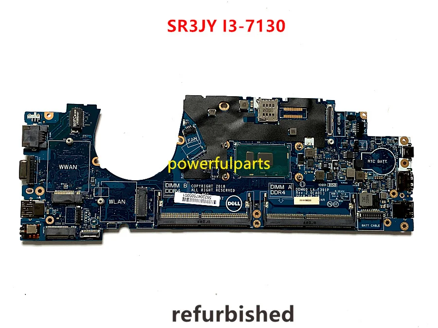 

For Dell Latitude 5290 Motherboard i3-7130 Cpu 00P64T CN-00P64T DDM60 LA-F391P Working Good