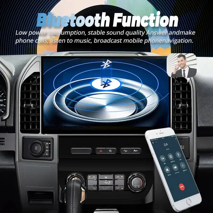 For Ford Raptor F150 2015-2019 14.6" Android Car Radio Carplay Stereo Auto Audio Screen Multimedia Video Player GPS Navigation