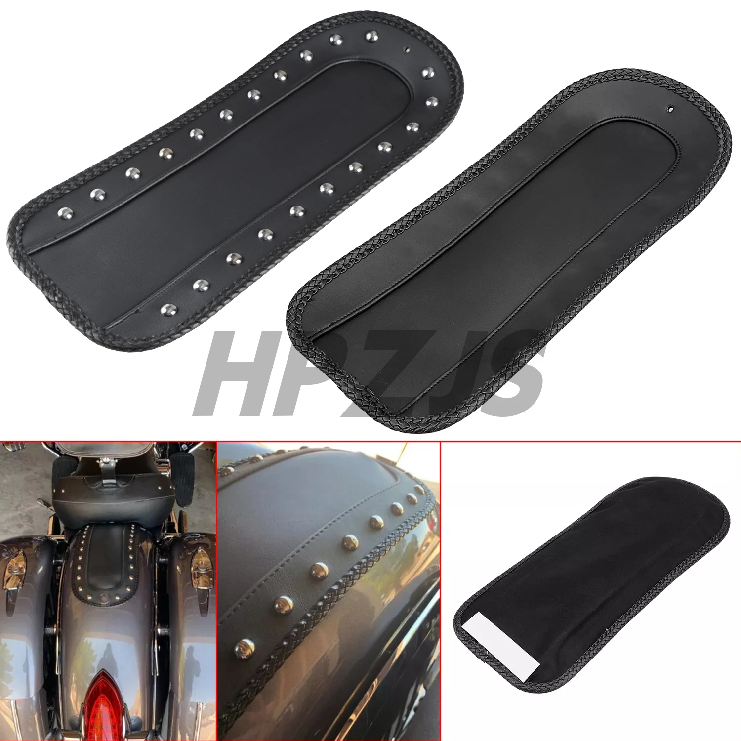 

For Indian Chief Chieftain Chief Vintage Chief Dark Horse 2014-2019 Motorcycle Synthetic Leather Rear Fender Bib Black