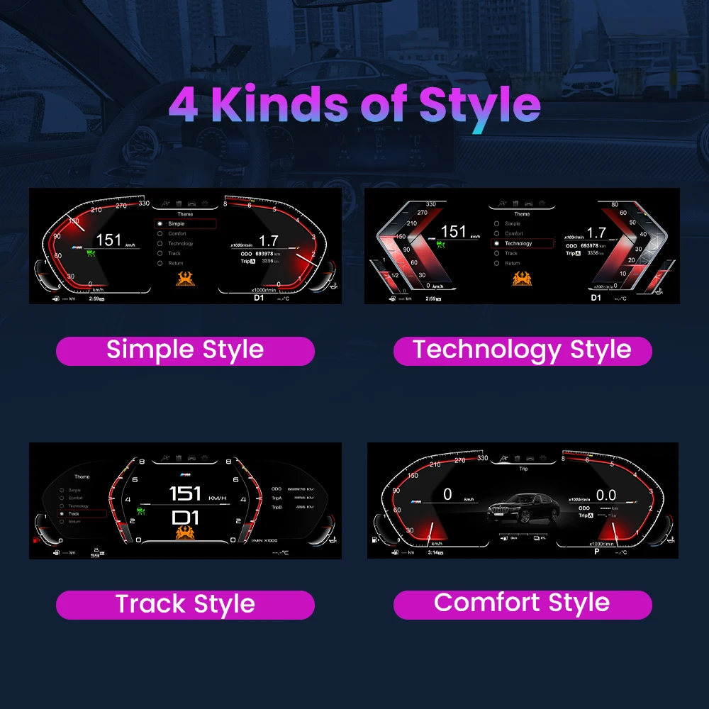 For BMW 3 Series E90 E91 E92 E93 2005-2012 11" Car LCD Digital Dashboard Cluster Instrument Panel Speedometer Virtual Cockpit - Image 3