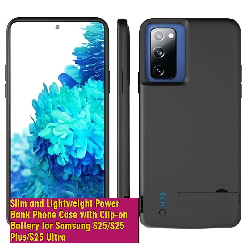 

Slim and Lightweight Power Bank Phone Case with Clip-on Battery for Samsung S25/S25 Plus/S25 Ultra