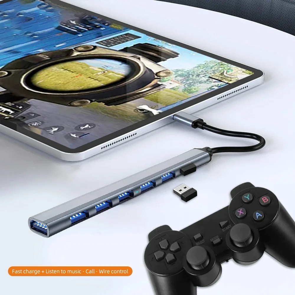 Afbeelding 5: 7 in 2 OTG USB naar USB 3.0 HUB USB HUB Type-C HUB Multi USB Splitter USB-adapter voor Macbook Pro 13 15 Air Mi Pro PC Laptop