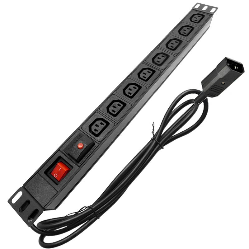 

PDU C13 Overload Protection Industrial 2M Extension Socket 16A 250V 2/14 unit Aluminium Alloy Power Strip EU UK US AU C14 PLUG