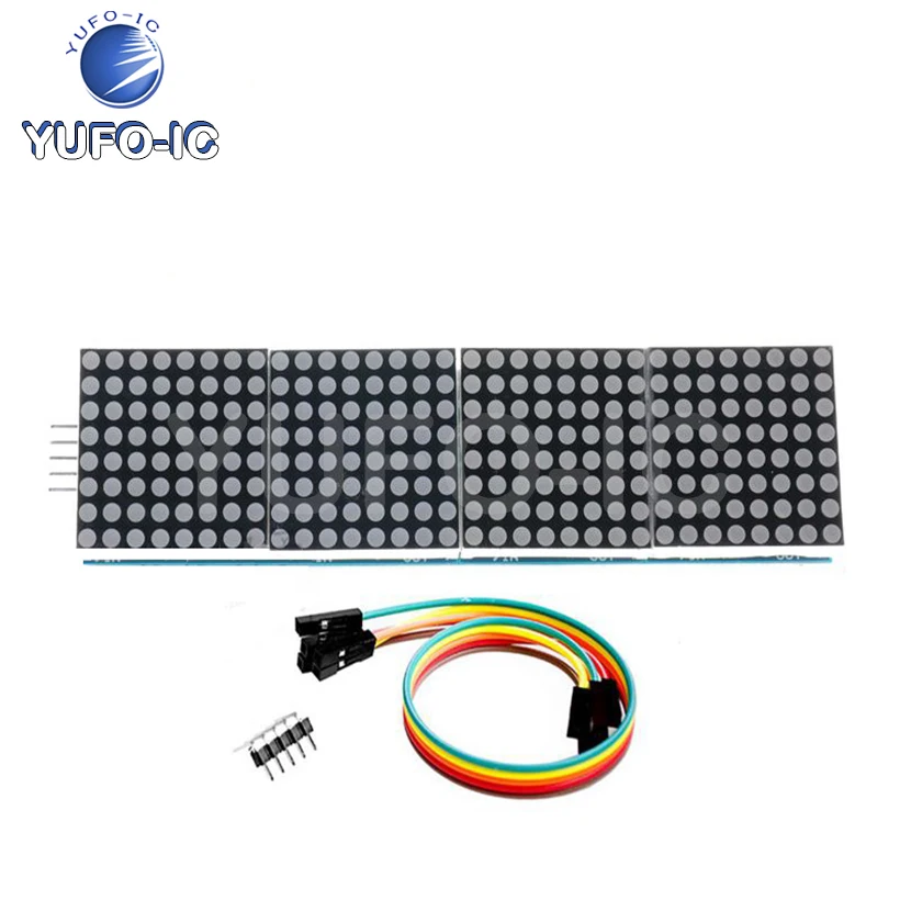 3 шт. Max7219 матричный модуль 4-в-1 модуль дисплея однокристальный микрокомпьютерный модуль управления приводом зеленого цвета x-0,19