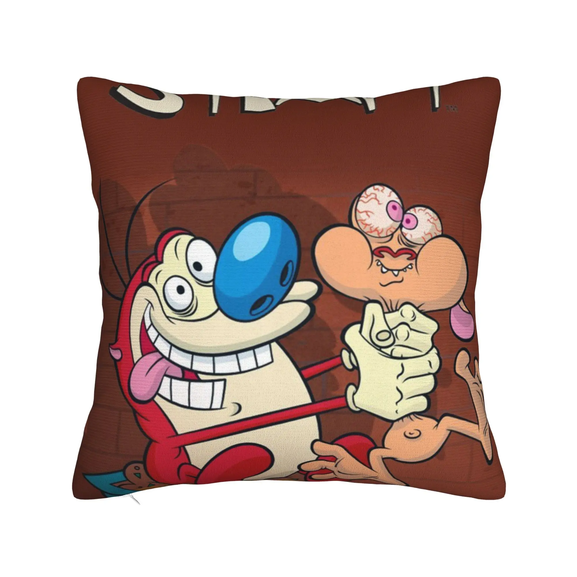 Decorative Pillow Cover The Ren & Stimpy Show Cartoon Stuff Sofa  Throw Pillow Case Cover Drop Shipping Multiple Sizes