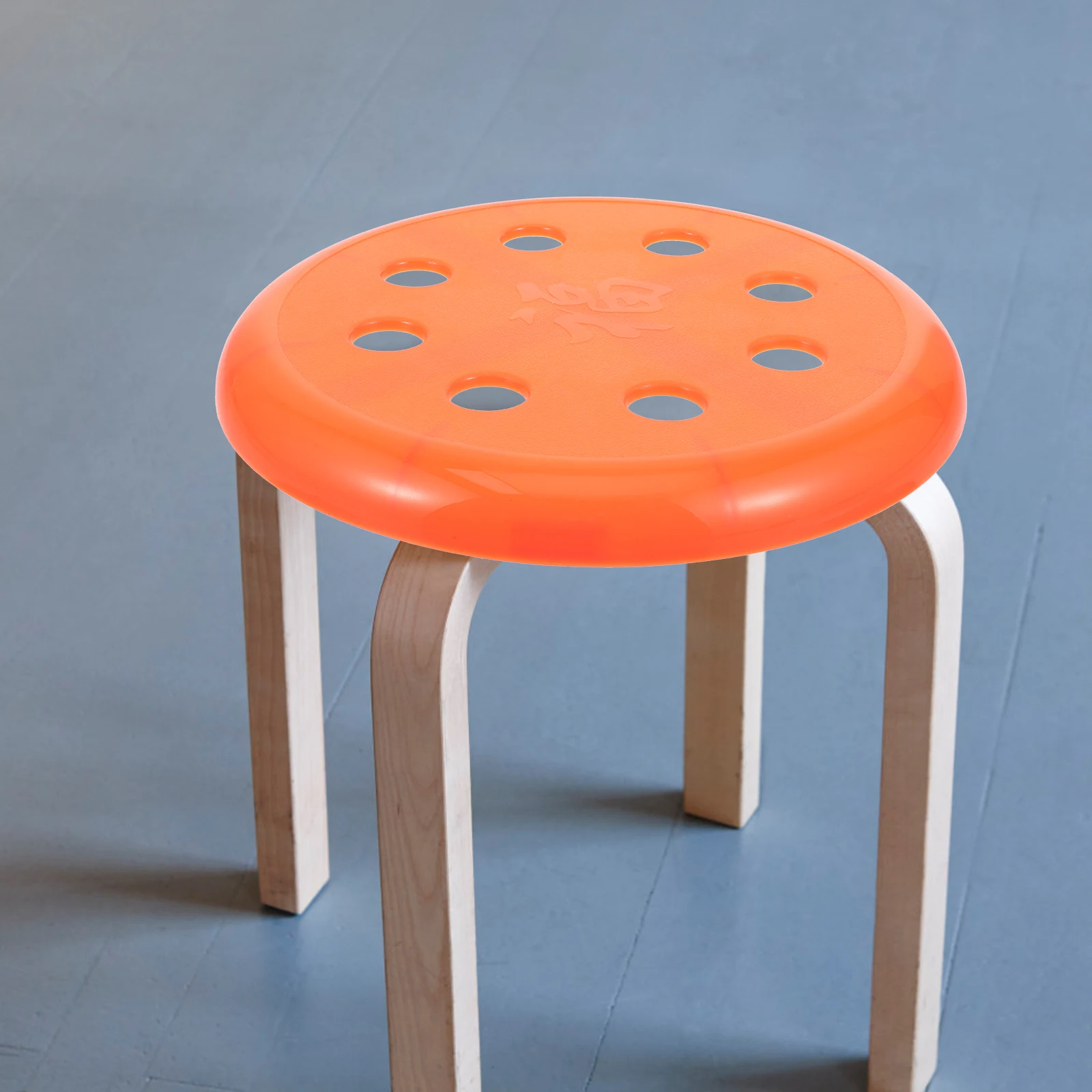 

Plastic Stool Seat Replacement Round Cushion 2 Holes Household Bar Stool Repair Part Cover niture Component