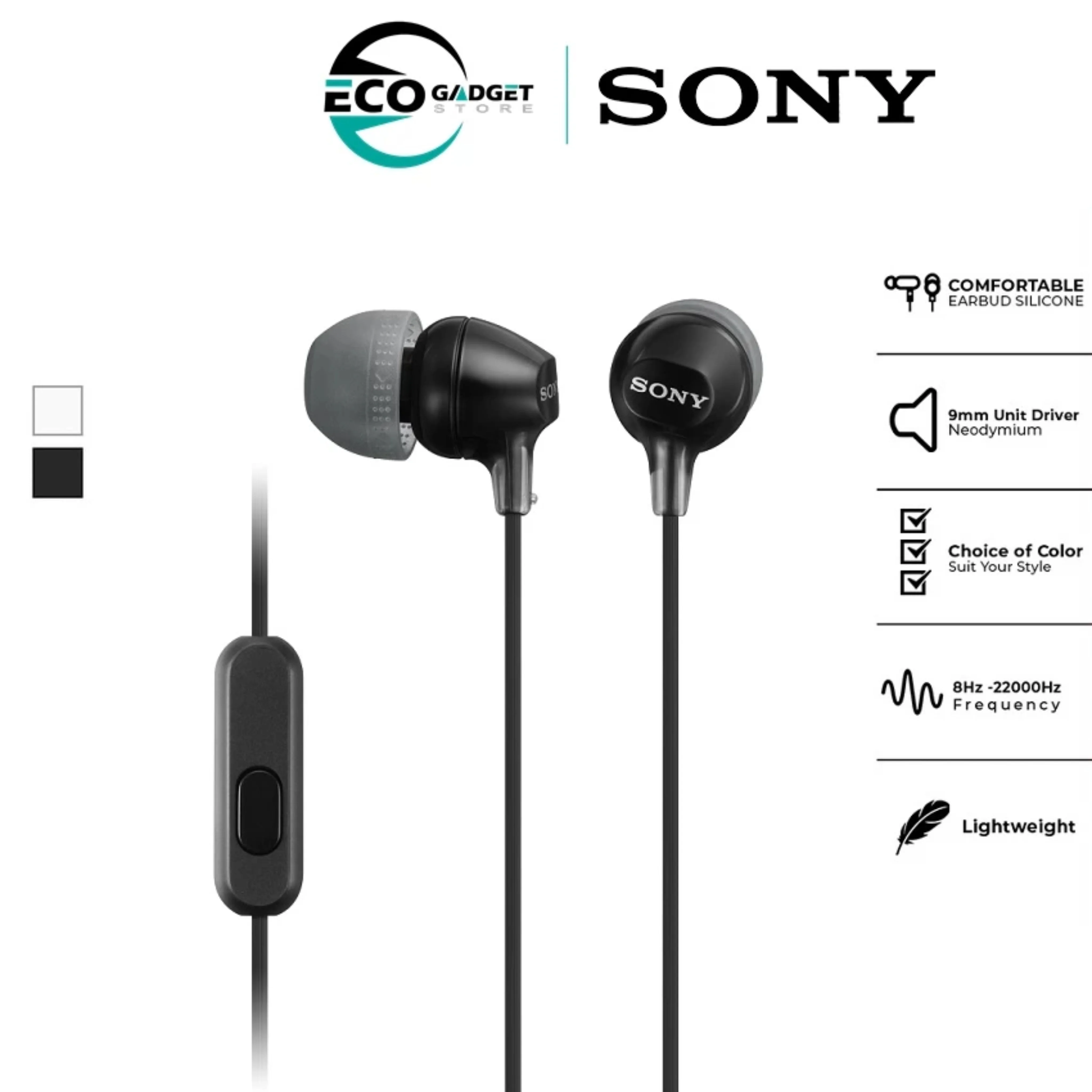 Original Sony MDR-EX15AP In-Ear Earphones Headphones With Mic For iOS Android Samsung Huawei Xiaomi OPPO Vivo