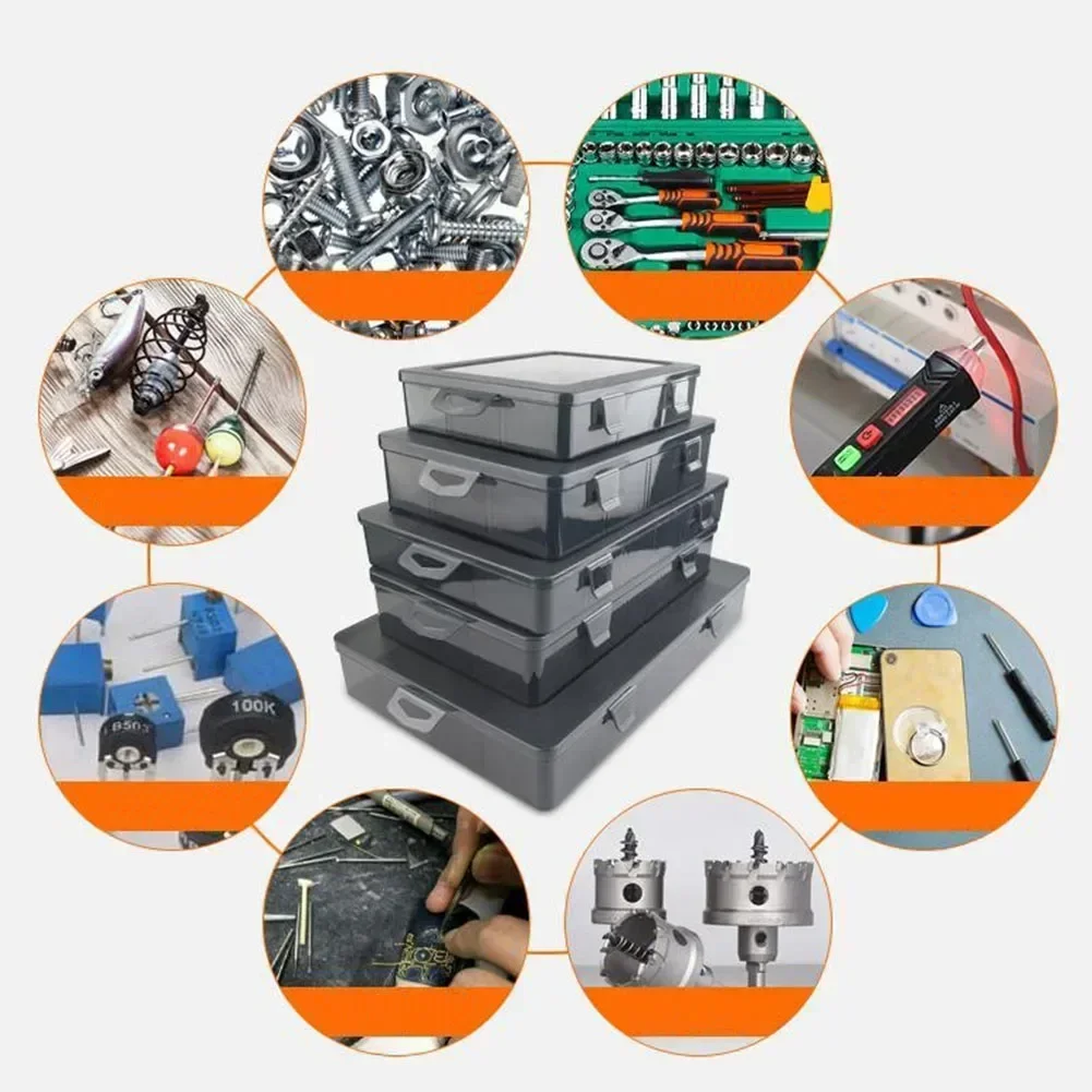 Plastic Multi-Grid Screwdriver Screw Storage Box Parts Toolbox Hardware Tool Repair Tool Box Electronic Component Drill Bit Grid