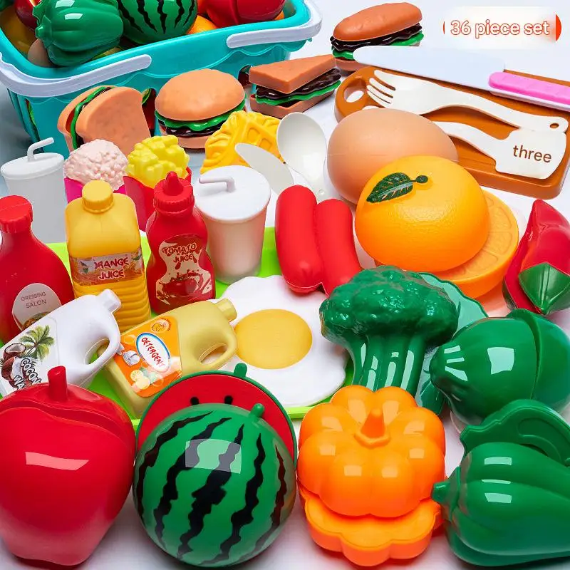 14-36 stücke Simulation Obst Schneiden Spielzeug Gemüse Obst Und Gemüse Eltern-kind-Simulation Küche Lebensmittel kinder Geschenke