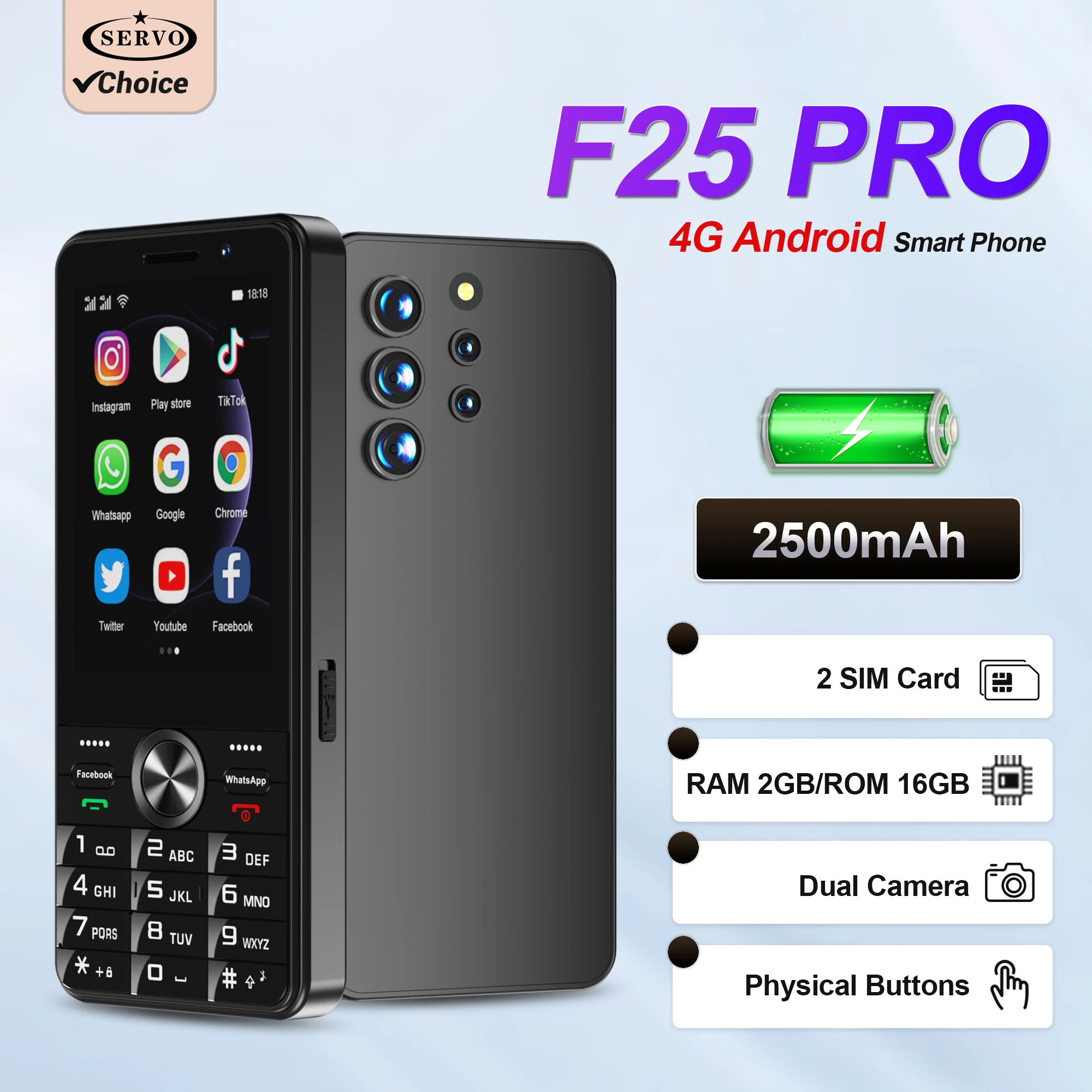 SERVO F25 PRO 4G LTE Smartphone 3.5