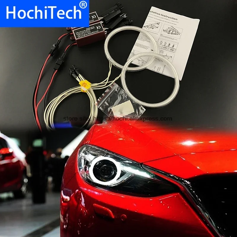 

For Mazda 3 2010 2011 2012 2013 2014 HochiTech Ccfl Angel Eyes Kit White 6000k Ccfl Rings Headlight