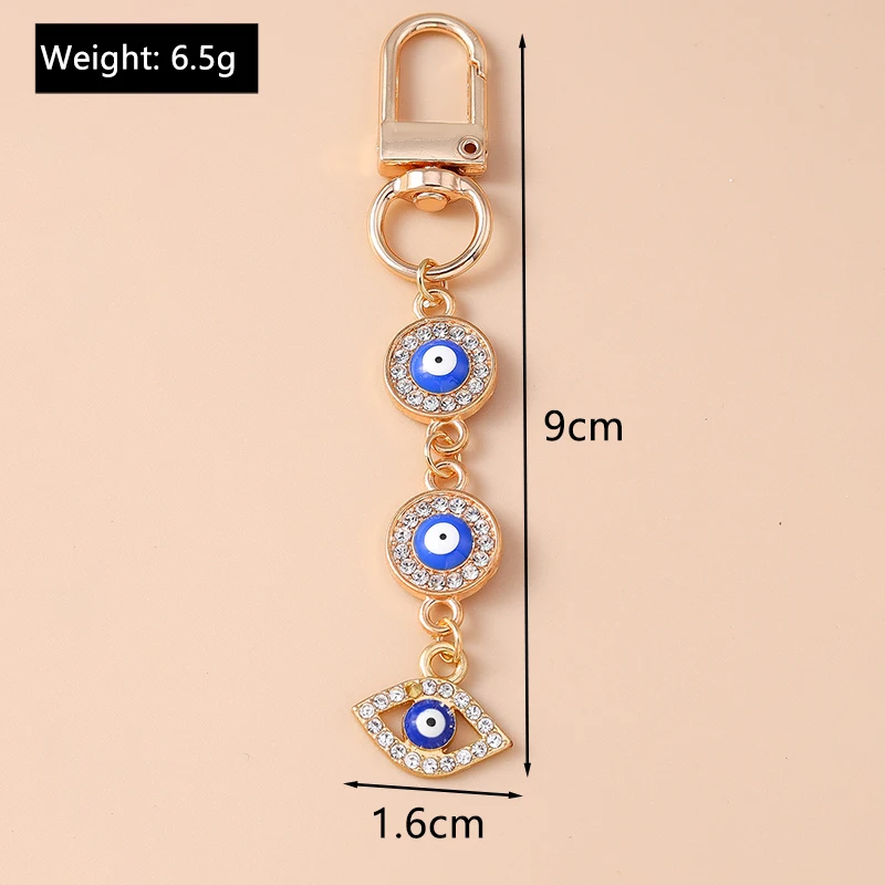 Retro Legierung Türkische Glück Böse Augen Schlüsselbund Hamsa Hand Schlüssel Ring Anhänger für Frauen Mädchen Handtasche Dekor DIY Schmuck Geschenke – Detail 10