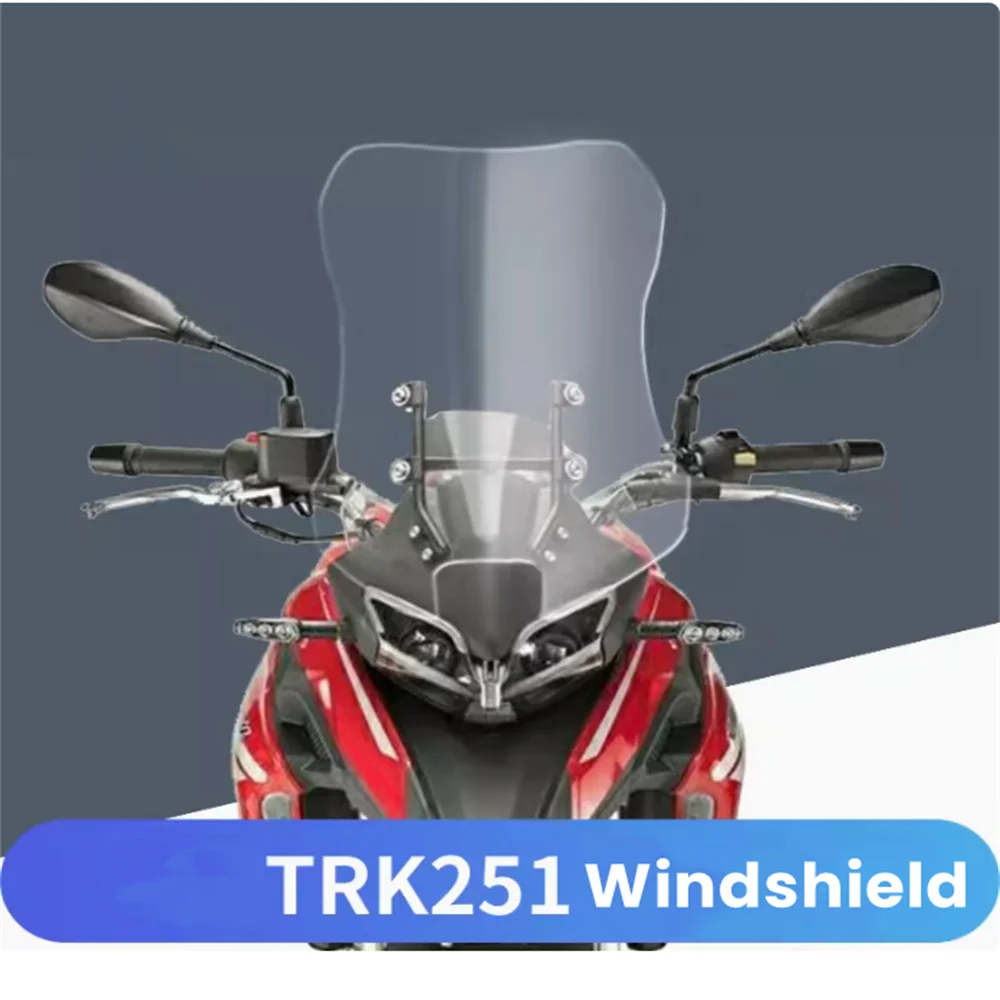 For BENELLI TRK251 251TRK 251-TRK TRK-251 modified motorcycle parts with raised and widened windshield and front windshield