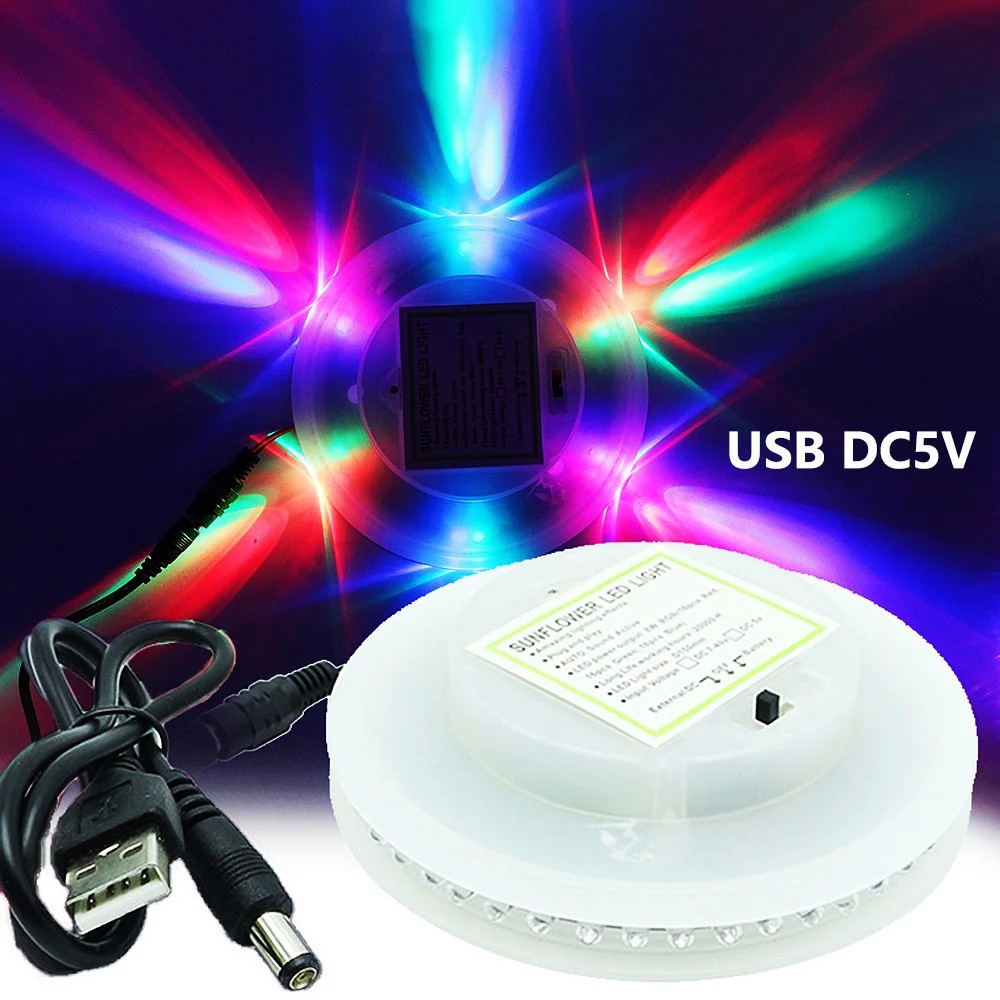 

USB/Battery Powered 8W Mini UFO Led Stage Light Colorful Atmosphere Fairy Decoration Night Lamp for Party,KTV,Bar