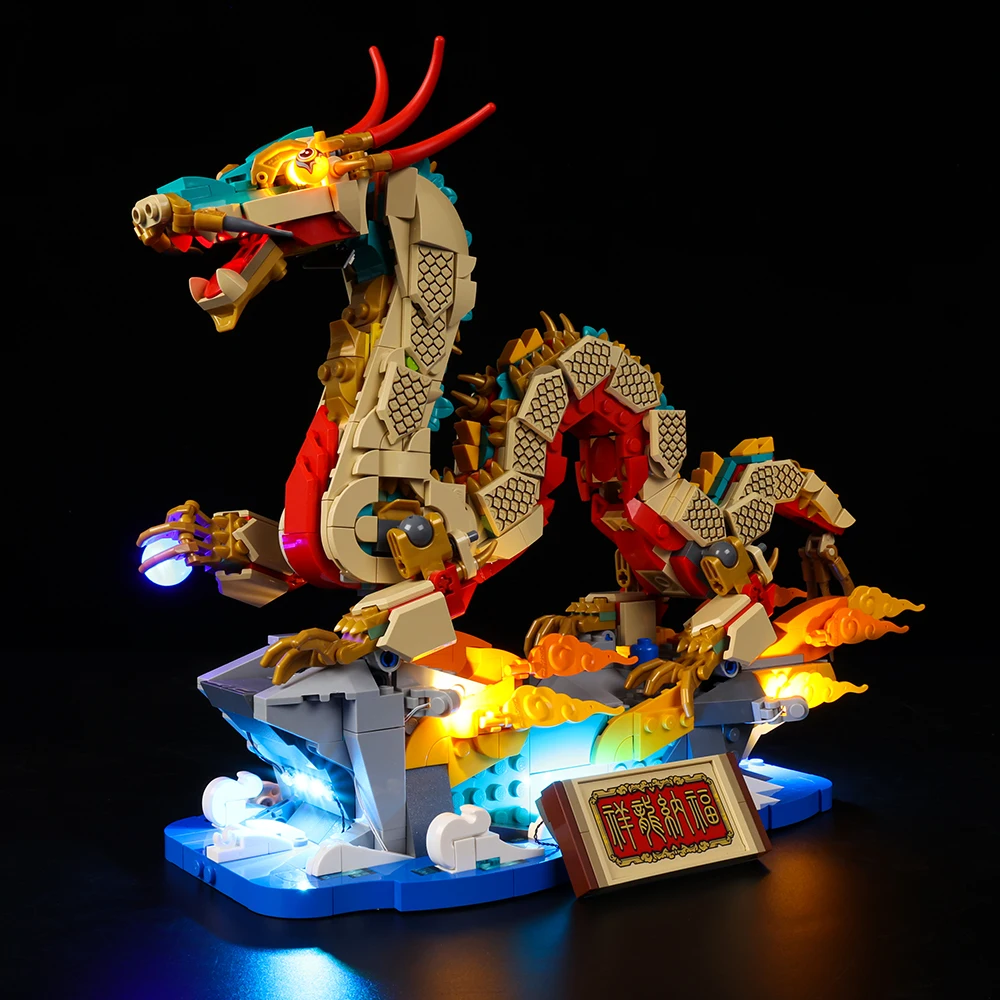 

Kyglaring LED Kit For 80112 Auspicious Dragon Lighting Set DIY Toys (Not Included Building Blocks)