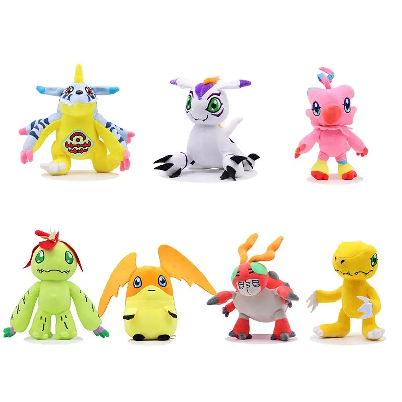 

20Cm Cute Cartoon Digimon Adventure Agumon Gomamon Tentomon Palmon Piyomon Tailmon Anime Plush Toy Pillow Cushion Toy Gift
