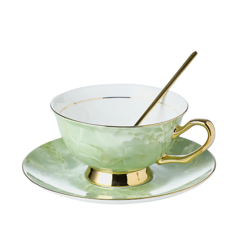 

Strictly selected European light luxury bone china coffee cup and saucer set ceramic water housewarming gift gift box gift
